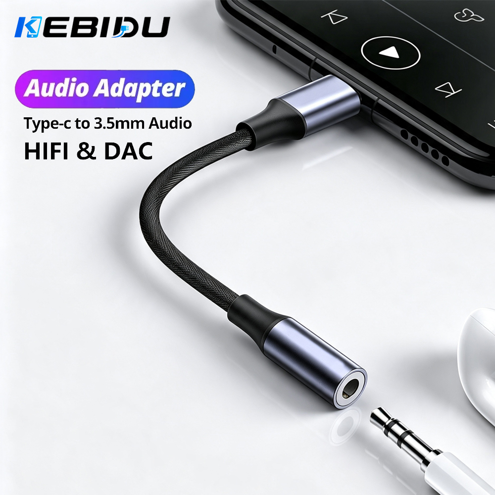 Audiophile Headphone Wired - KEBIDU Tip C - 3.5mm Ses