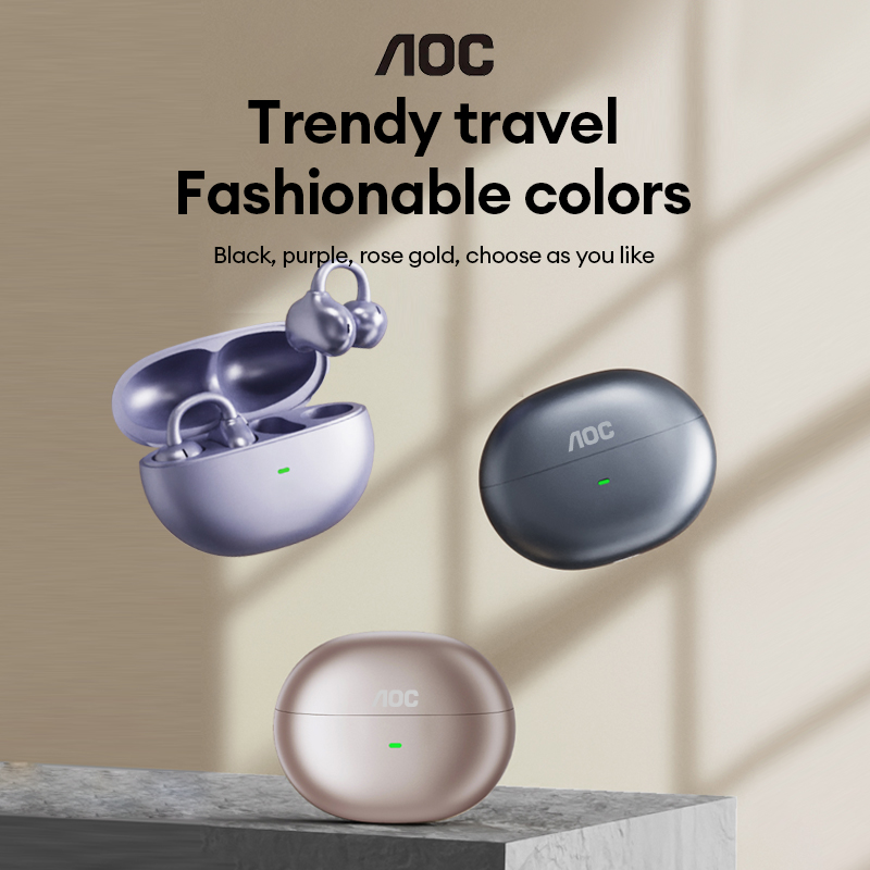 Wired Earphone Mic - AOC ACD2544 Kablosuz Bluetooth Kulak Klipsli