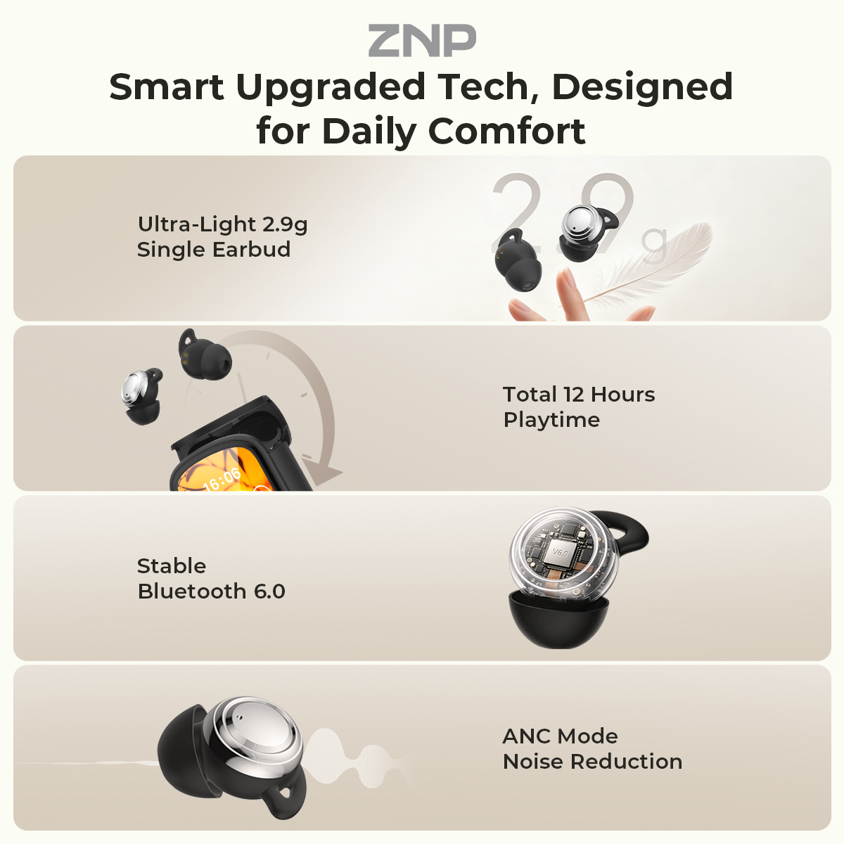 ZNP P04 Uyku Yardımcı Kulaklık - Noise Cancelling Headphone incelemesi ve fiyatı