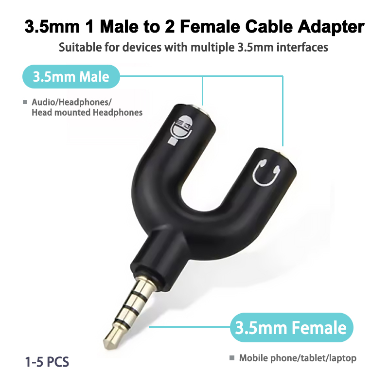 3.5mm kulaklık ayırıcı mikrofo - Earphone Splitter Jack incelemesi ve fiyatı